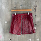 Red Leather Mini Skirt